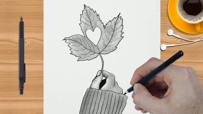 آموزش نقاشی دخترانه با مداد