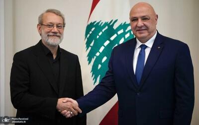 علی لاریجانی با جوزف عون دیدار کرد