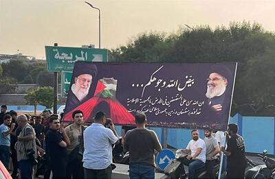 فیلم/ استقبال از لاریجانی در خیابان‌های بیروت