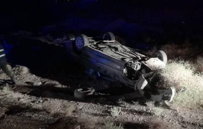 مصدومیت ۴ نفر در واژگونی خودرو در جاده سرچم