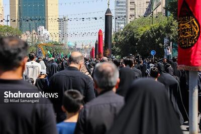 فضاسازی مسیر راهپیمایی جاماندگان اربعین در مشهد مقدس (۲۲ مرداد ۱۴۰۴)
