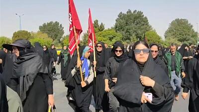 جاماندگان اربعین یزد، داستان عاشقی را با گام‌هایشان نوشتند