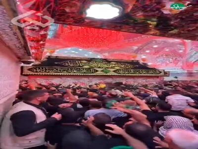 حرم امام حسین (علیه السلام) مملو از جمعیت زائران