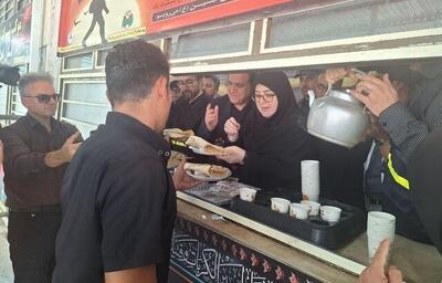 بازدید مهاجرانی از موکب شرکت گاز در مرز مهران