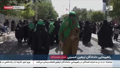 راهپیمایی دلدادگان اربعین حسینی در کردستان + فیلم