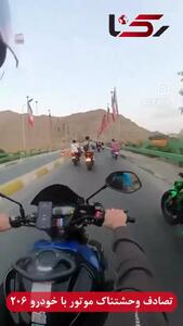 تصادف وحشتناک موتورسواران حین فیلم‌برداری
