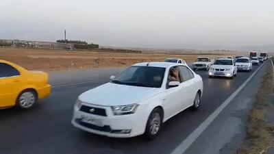 ترافیک سنگین اما روان در محورهای کرمانشاه / اوج بازگشت زوار اربعین + فیلم