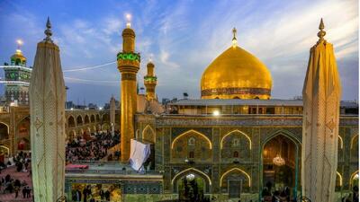 قابی خاطره انگیز از  حال و هوای حرم امام علی(ع) در روز اربعین + عکس