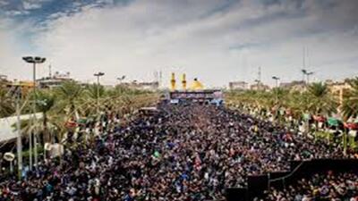 طنین «لبیک یا حسین (ع)» زائران اربعین + فیلم
