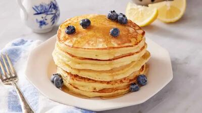 طرز تهیه پنکیک لیمویی با پنیر خامه‌ ای