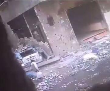 تصاویر هولناک از حمله پهپادی صهیونیستها به کودک فلسطینی