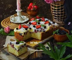 کیک پنیری میوه‌ای خوشمزه!