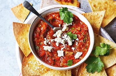 طرز تهیه دیپ گوجه فرنگی با گوجه خشک و تازه
