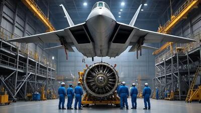 نحوه تولید موتور جت جنگنده F-22 رپتور (فیلم)