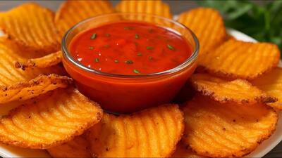 طرز تهیه سیب زمینی سوخاری ترد در فر / دستور آسان و سریع سیب زمینی آکاردئونی در فر