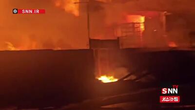 حضور دادستان در محل حادثه آتش سوزی جنوب تهران+ فیلم