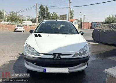 مزایده خرید خودروی (پژو 206 TU3)  رنگ : سفید  مدل : 98 / زیر قیمت کل بازار : 400/000/000 تومان