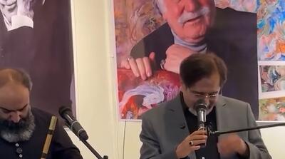 تصاویر هنرمندان مشهور در یادبود استاد فرشچیان