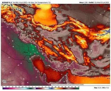 صدورهشدارگرما برای تهران