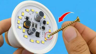 راهکارهای آسان تعمیر لامپ‌های LED سوخته در خانه (فیلم)