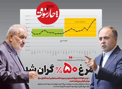 مرغ ۵۰ درصد گران شد