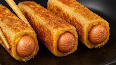 طرز تهیه صبحانه خوشمزه با نان و تخم مرغ در ۱۵ دقیقه / آموزش اسنک نان و پنیر با تخم مرغ و سوسیس