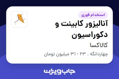 استخدام آنالیزور کابینت و دکوراسیون در کالاکسا