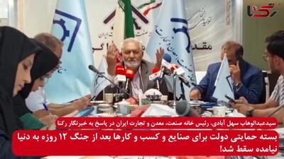 بسته حمایتی دولت برای صنایع و کسب و کارها بعد از جنگ 12 روزه به دنیا نیامده سقط شد!