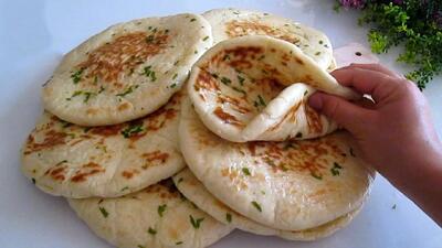 طرز تهیه نان ترکی در ماهیتابه بدون نیاز به فر
