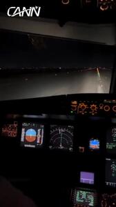 فیلم کابین خلبان ایرباس A319 در تیک‌آف دیدنی از فرودگاه باکو
