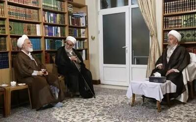 حضور نماینده رهبرانقلاب در بیت آیت الله مکارم و سبحانی
