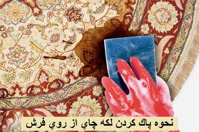 نحوه پاک کردن لکه چای از روی فرش | از بین بردن لکه چای روی فرش ماشینی و دستباف