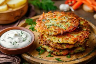 پنکیک سبزیجات ؛ میان‌ وعده خوشمزه و مقوی برای کودکان