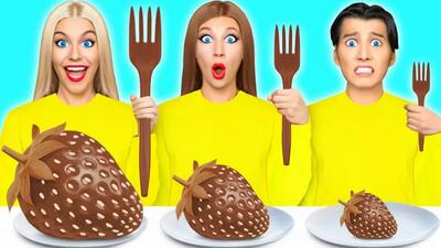 چالش خنده دار بشقاب بزرگ و متوسط و کوچک