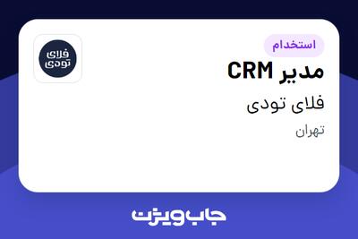 استخدام مدیر CRM در فلای تودی