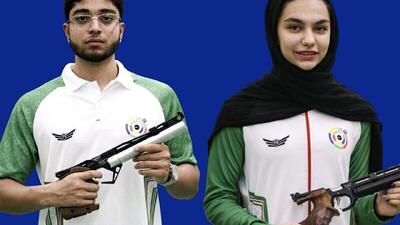 کسب نشان نقره تپانچه ۱۰ متر میکس نوجوانان ایران در آسیا - پارس فوتبال