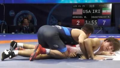 مهدی یوسفی در وزن 79kg کشتی آزاد به مدال طلا رسید
