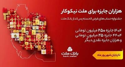تمدید مهلت جشنواره حساب های قرض الحسنه پس انداز بانک ملت تا پایان شهریور