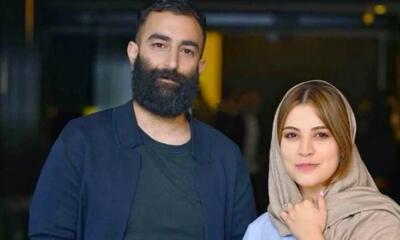 تصویر روز | شیدا خلیق و همسرش کنار حیوان خانگی شان | گلی شی