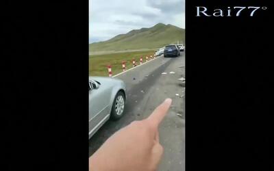 فیلم میکسر بتن جاده را به صحنه مرگ تبدیل کرد