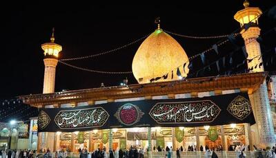 سومین حرم اهل بیت(ع) غرق در عزای امام رضا(ع)