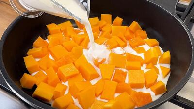 طرز تهیه ناهار مجلسی با کدو حلوایی / ۱۰ دقیقه ای درست میشه