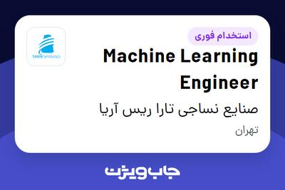 استخدام Machine Learning Engineer در صنایع نساجی تارا ریس آریا