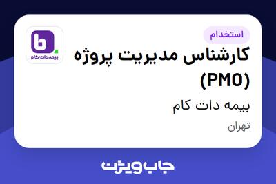 استخدام کارشناس مدیریت پروژه (PMO) در بیمه دات کام