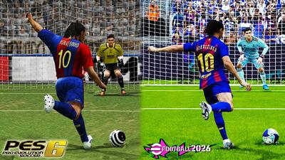 مقایسه ضربات پنالتی از PES 1996 تا eFootball 2026 - پارس فوتبال