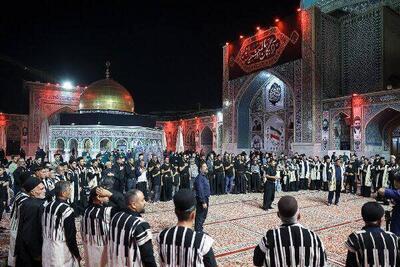 عزاداری سنتی بختیاری‌ها در حسینیه حرم مطهر رضوی    