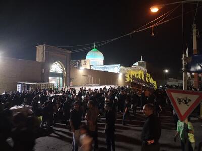 وداع عزاداران شهرستان پیشوا با ماه‌های محرم و صفر همزمان با شام شهادت امام رضا(ع)