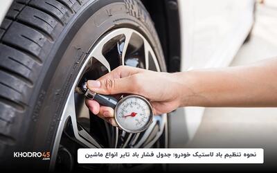 نحوه تنظیم باد لاستیک خودرو+جدول فشار باد تایر انواع ماشین