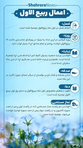 اینفوگرافی| اعمال ماه ربیع‌الاول