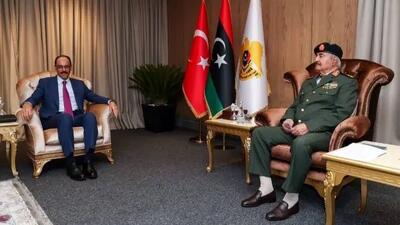 سفر رئیس جاسوسی ترکیه به لیبی+عکس